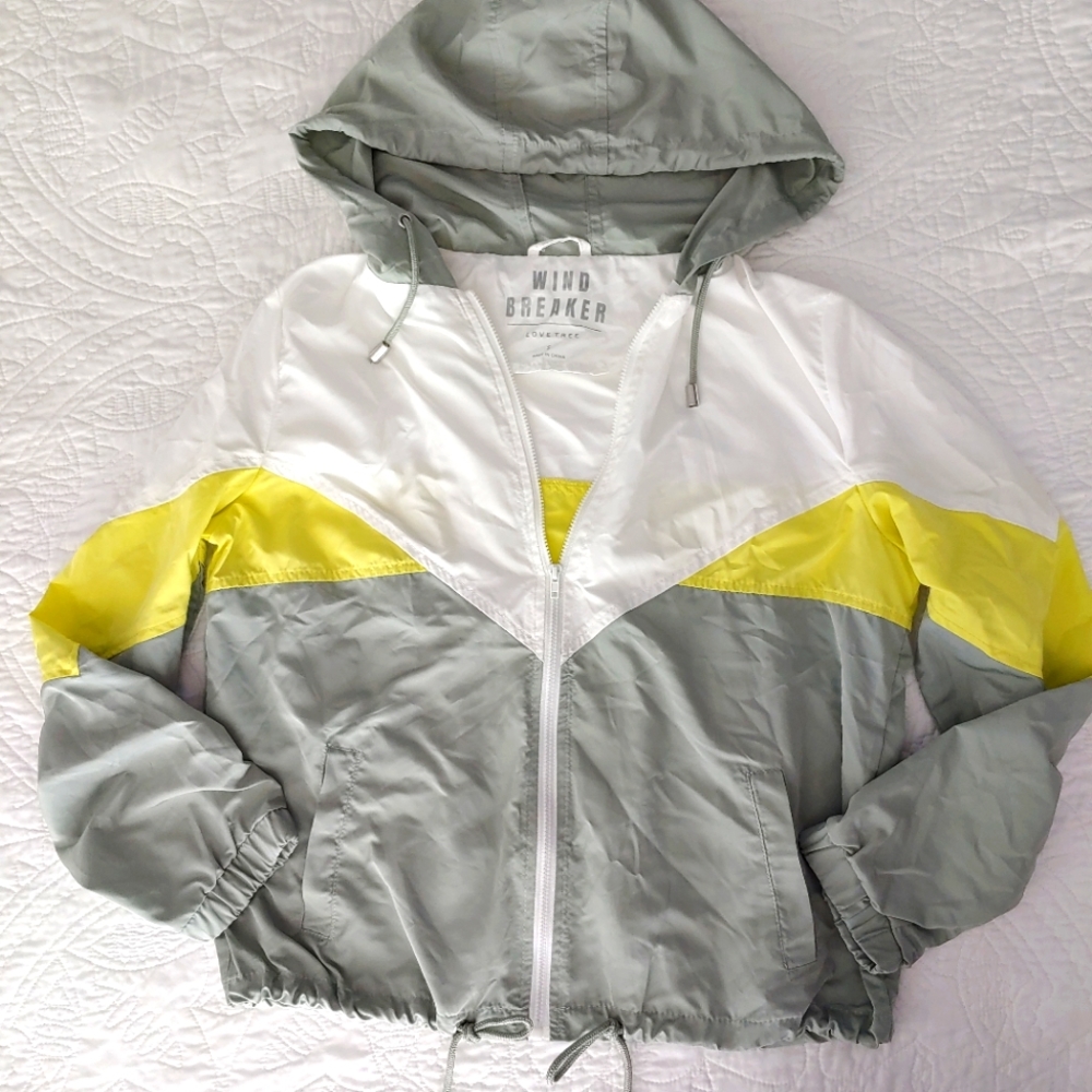 Love Tree sz S Retro Color Block Windbreaker
